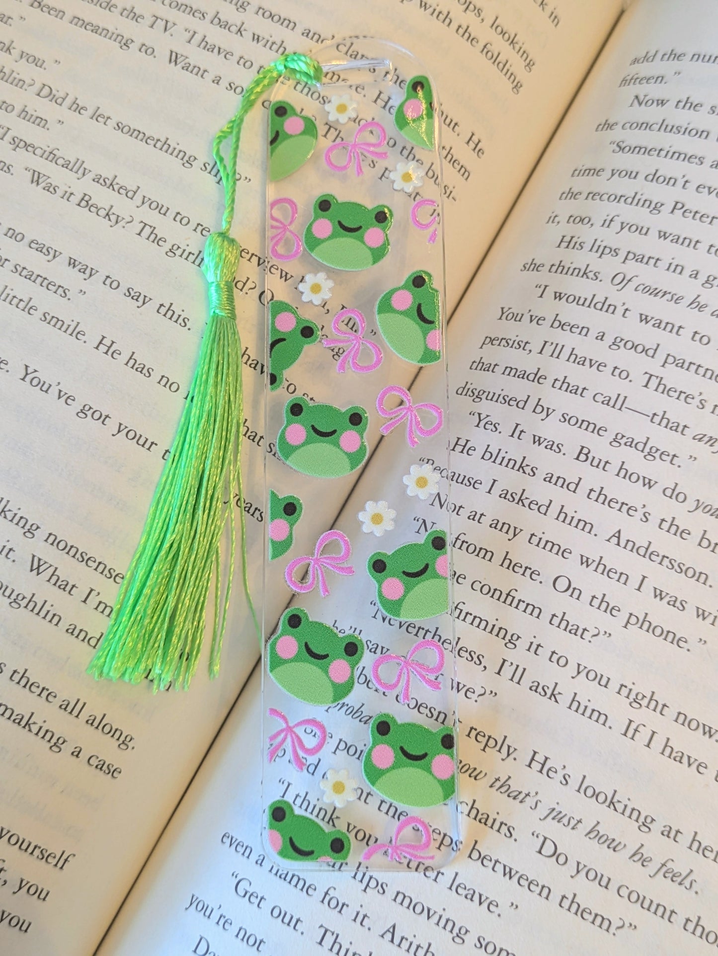 Froggy Coquette Acrylic Bookmark