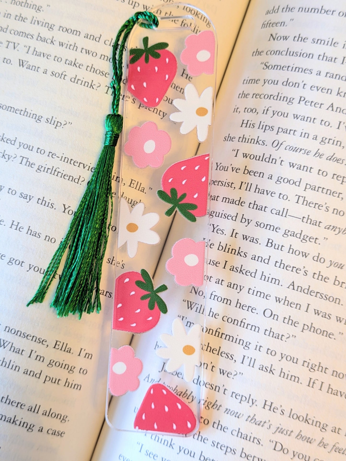 Strawberry Acrylic Bookmark