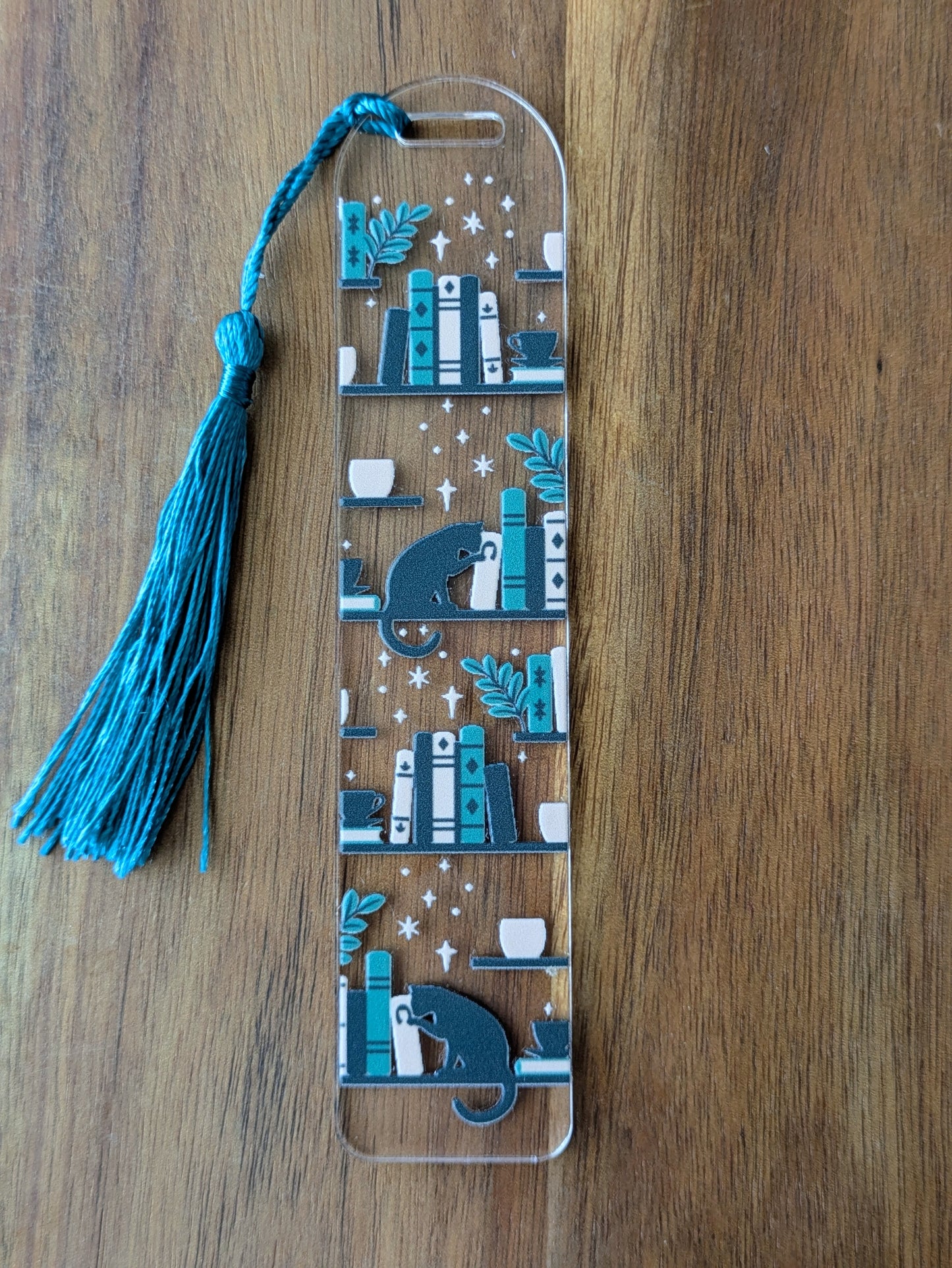 Cats & Books Acrylic Bookmark