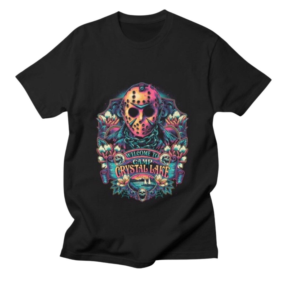 Welcome to Camp Crystal Lake Black Tee