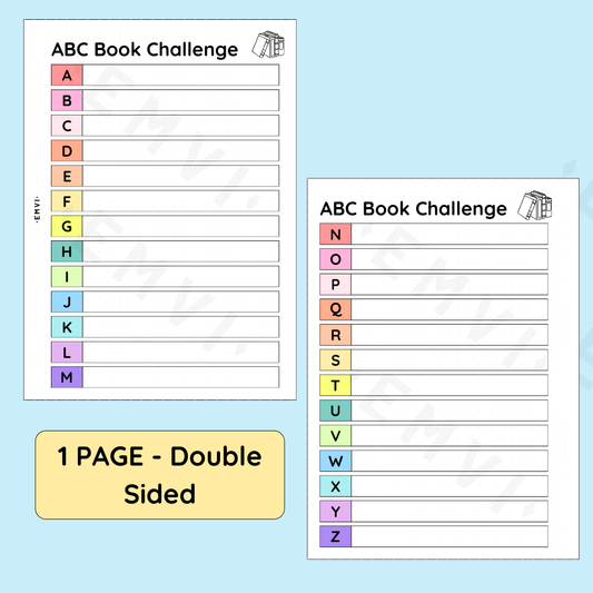 ABC Book Challenge - Journal Page