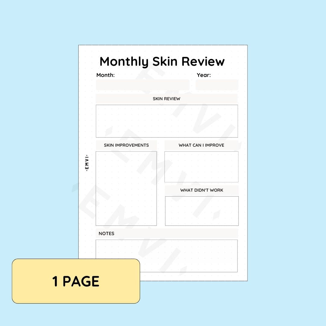 Monthly Skin Review - Journal Page