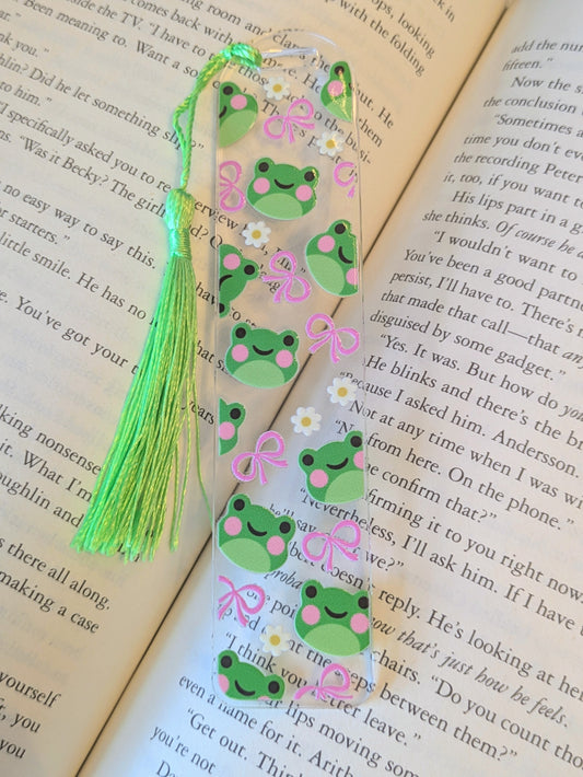 Froggy Coquette Acrylic Bookmark