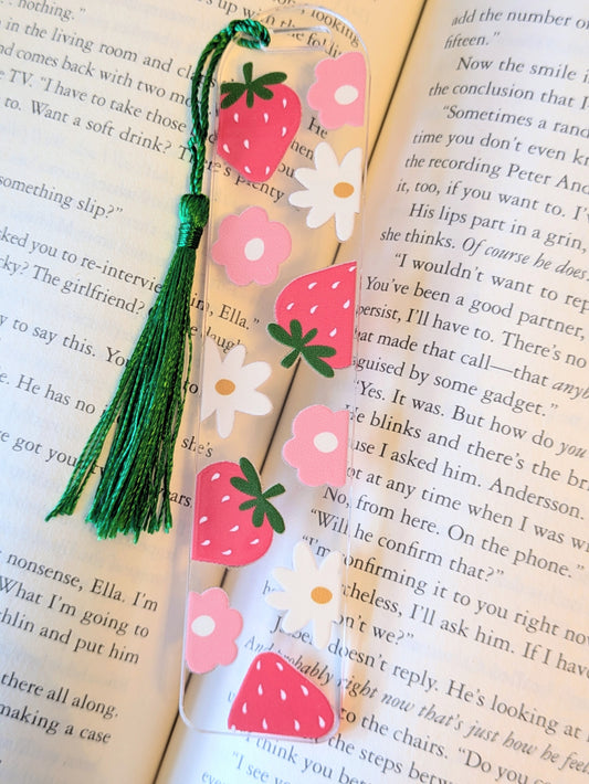 Strawberry Acrylic Bookmark