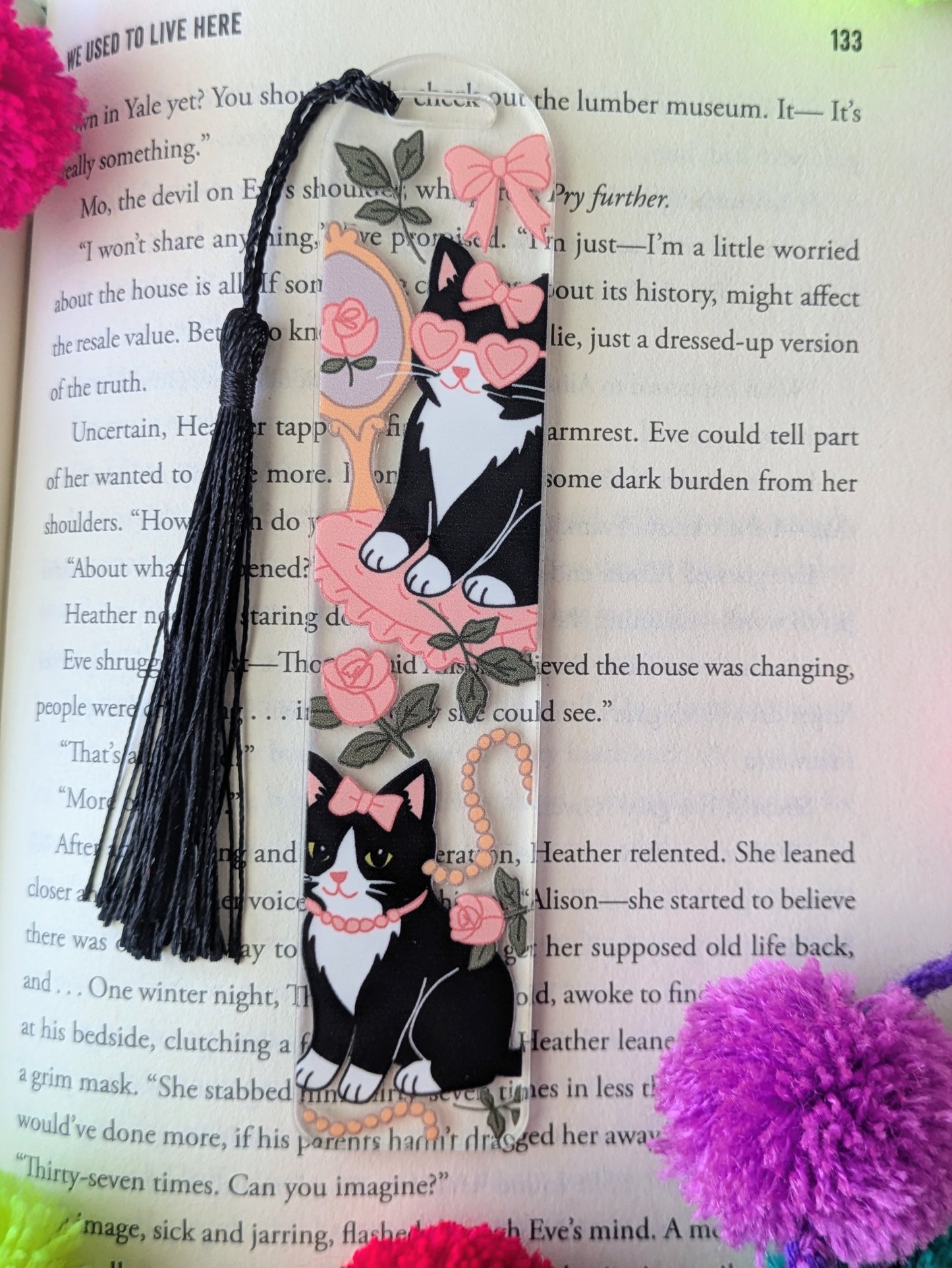Coquette Kitty Acrylic Bookmark