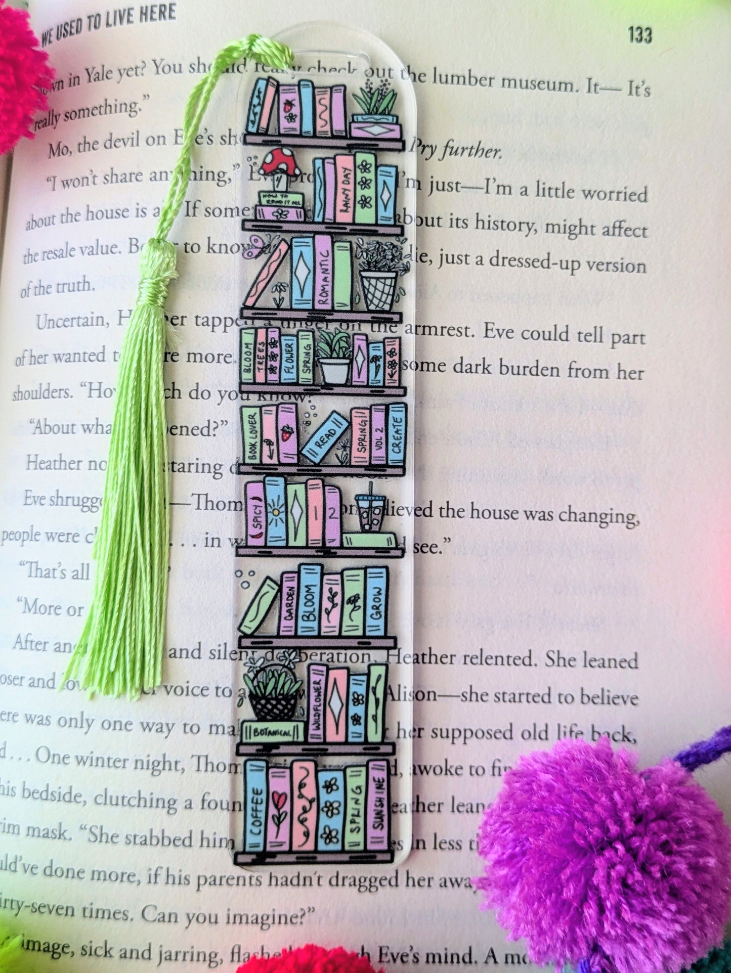 Cottage Library Acrylic Bookmark