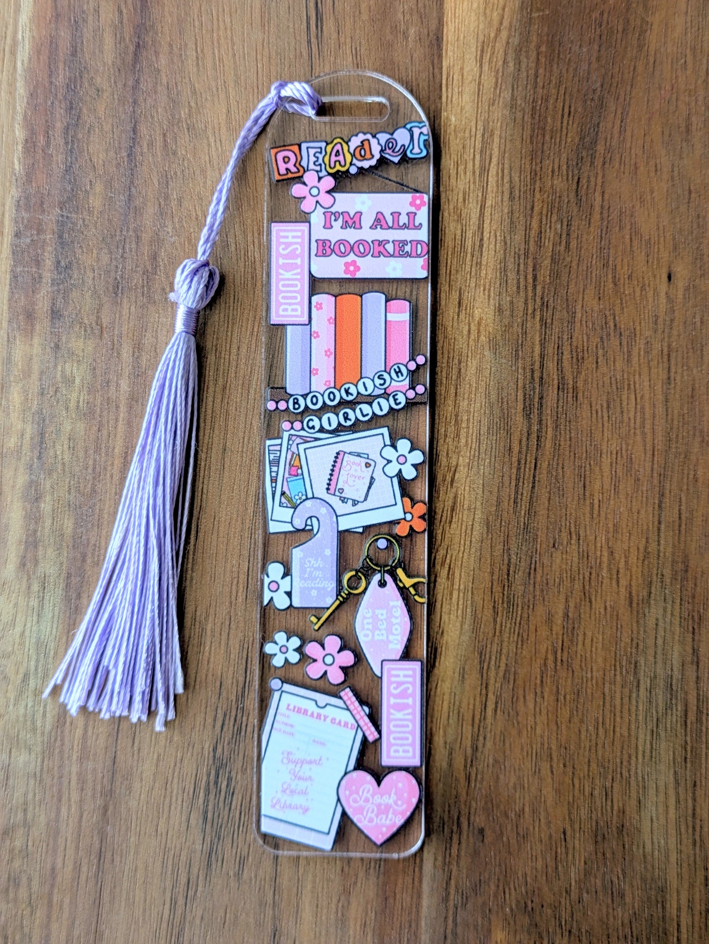 I'm all Booked Acrylic Bookmark