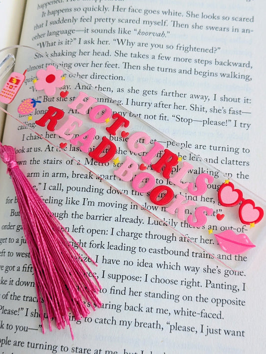 Hot Girls Read Acrylic Bookmark