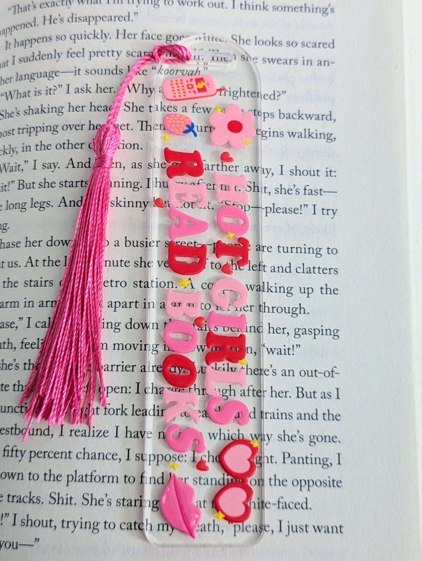 Hot Girls Read Acrylic Bookmark
