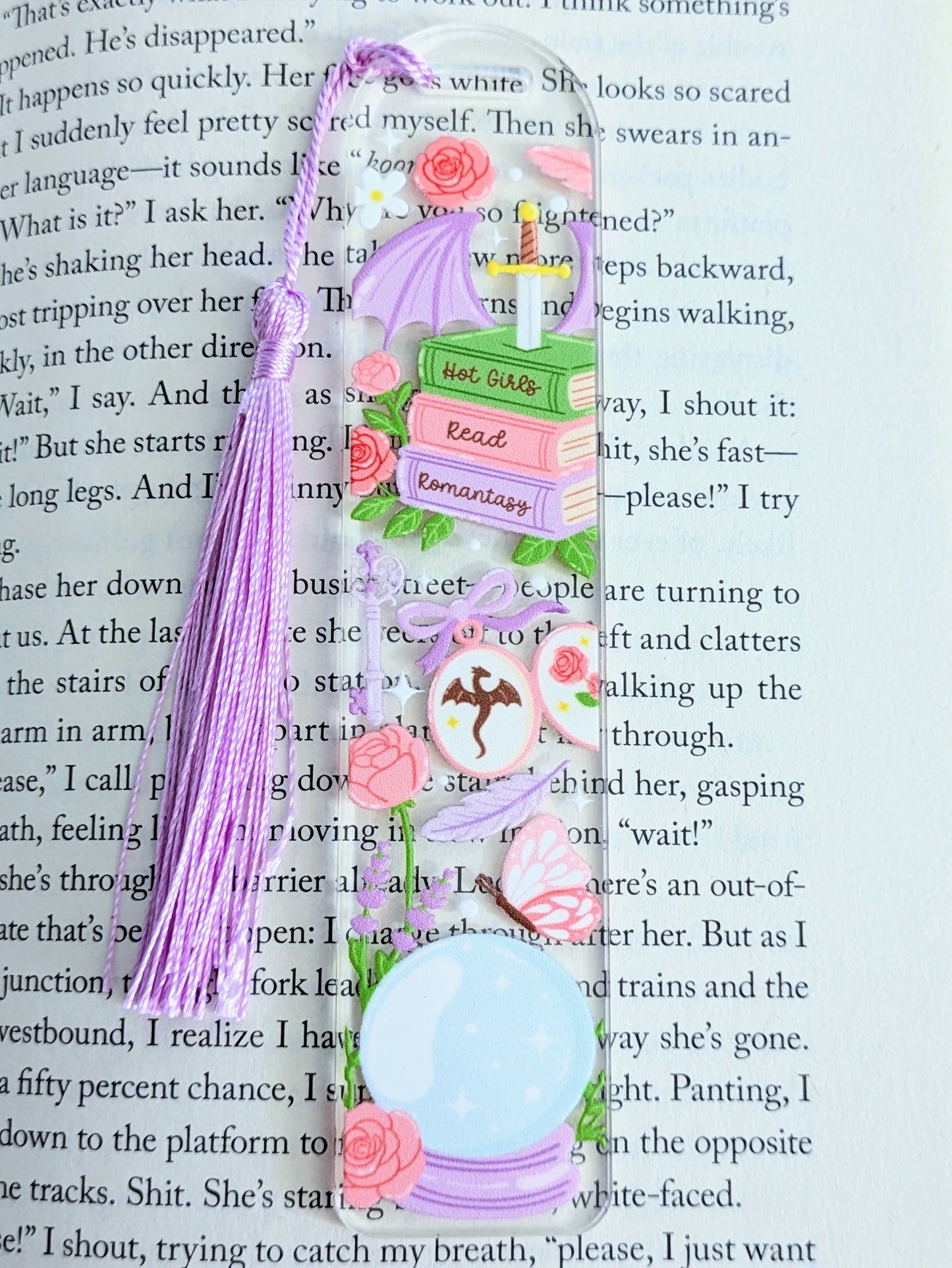 Read Romantasy Acrylic Bookmark