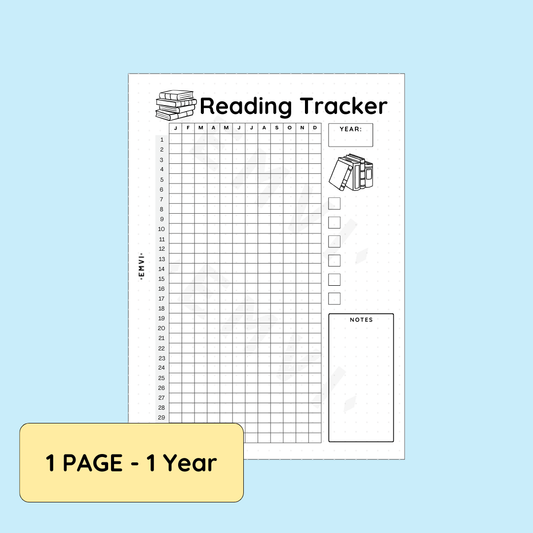 Reading Yearly Tracker - Journal Page