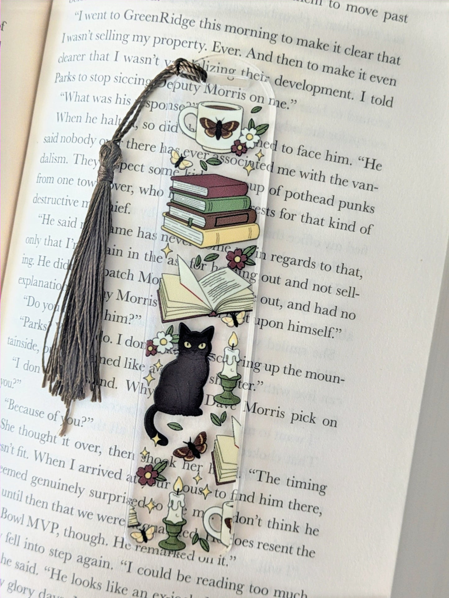 Cottage Cat Acrylic Bookmark