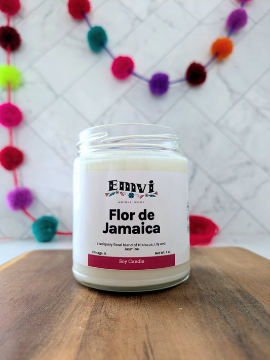 Flor de Jamaica (NO LID) Soy Candle