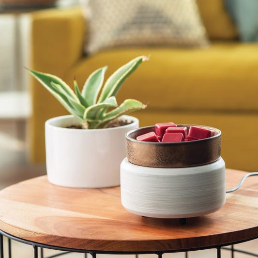 White Washed Bronze 2-In-1 Classic Wax Warmer